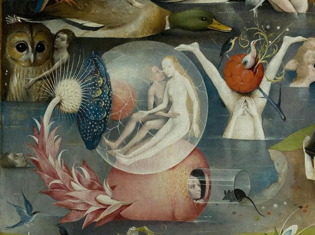 Details from Bosch’s Garden of Earthly Delights (ca. 1500)
