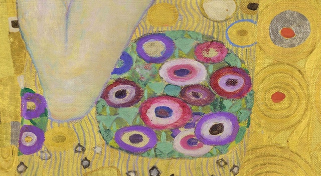 Details from Gustav Klimt’s The Kiss (1908)