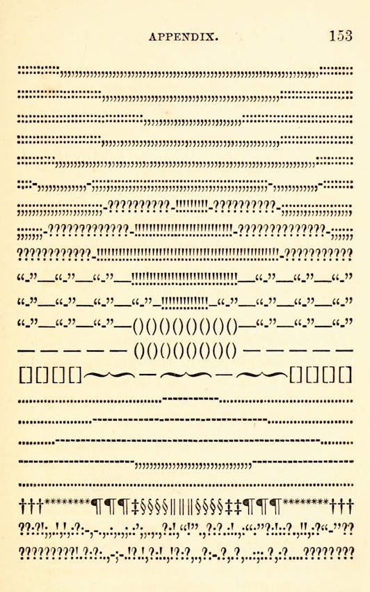 table of punctuation marks