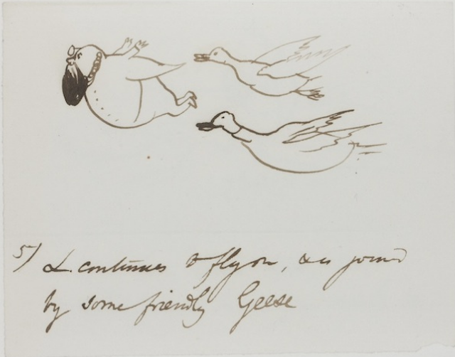 Edward Lear’s Walk on a Windy Day (1860)