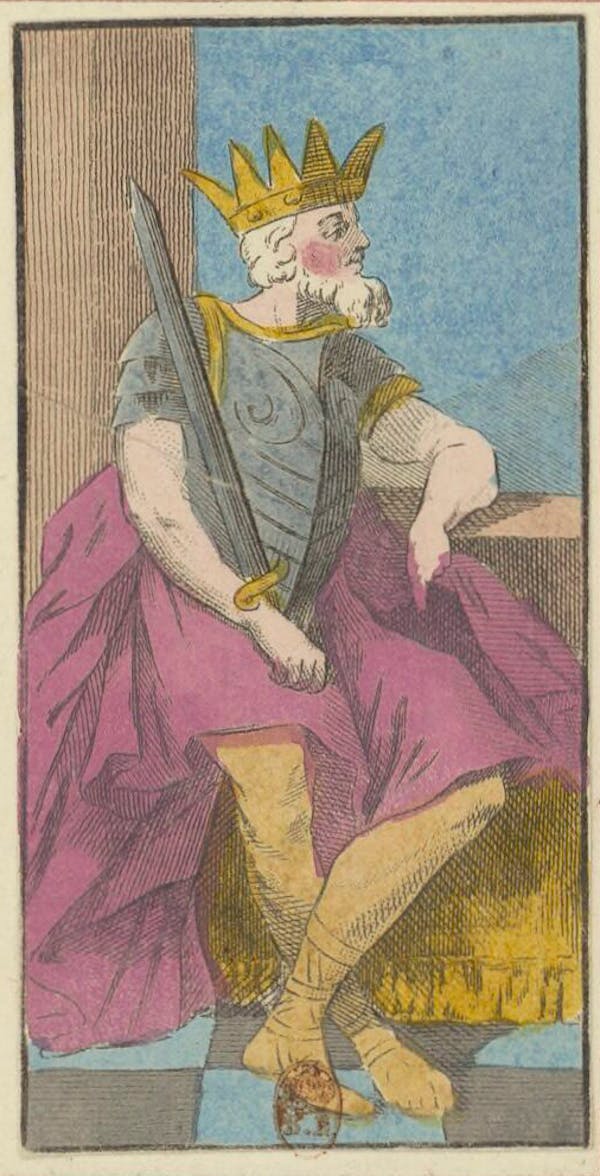 Tarot card from Etteilla's deck