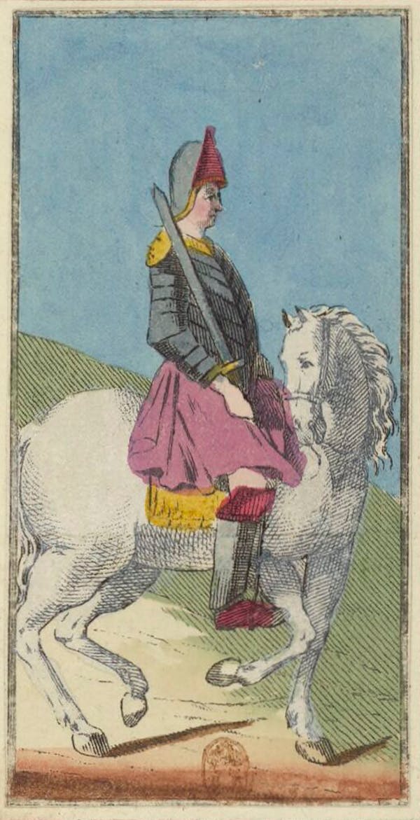 Tarot card from Etteilla's deck