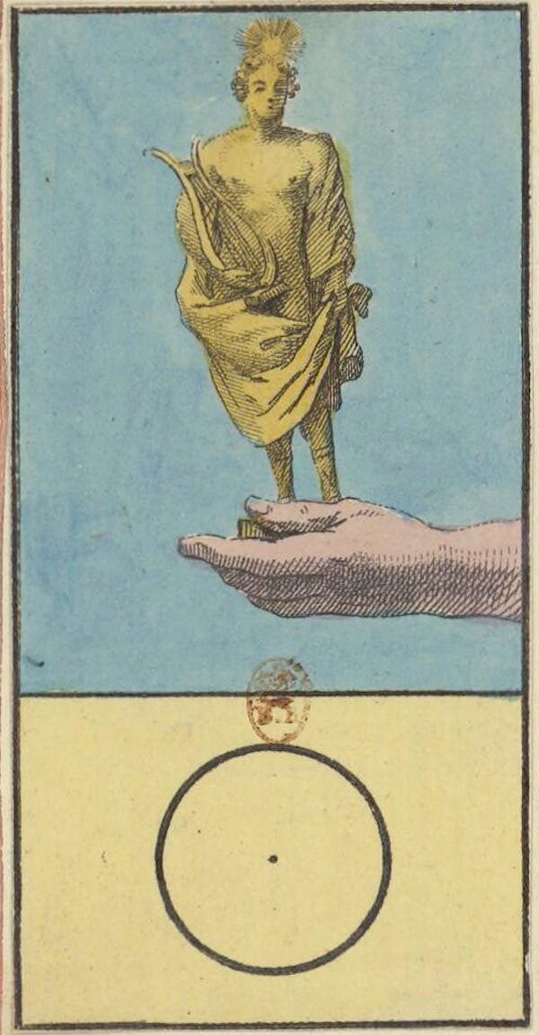 Tarot card from Etteilla's deck