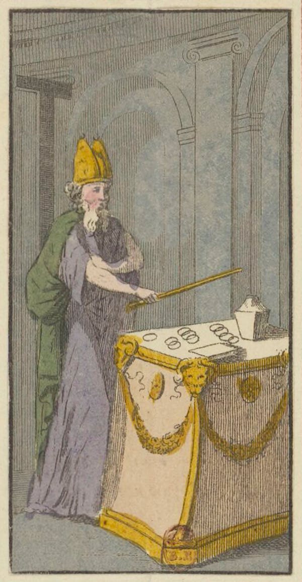 Tarot card from Etteilla's deck