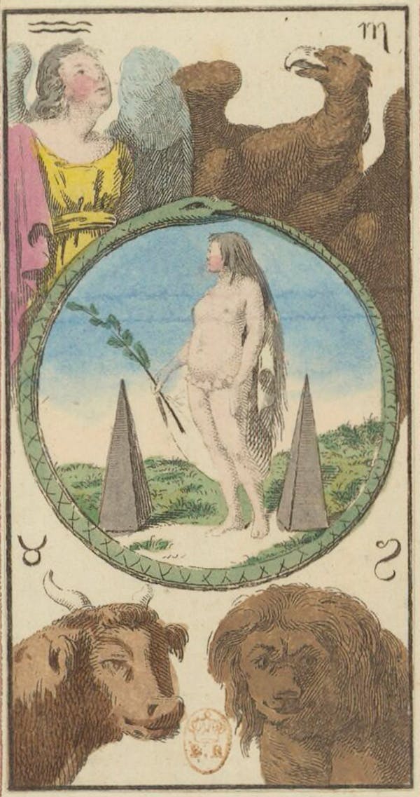 Tarot card from Etteilla's deck