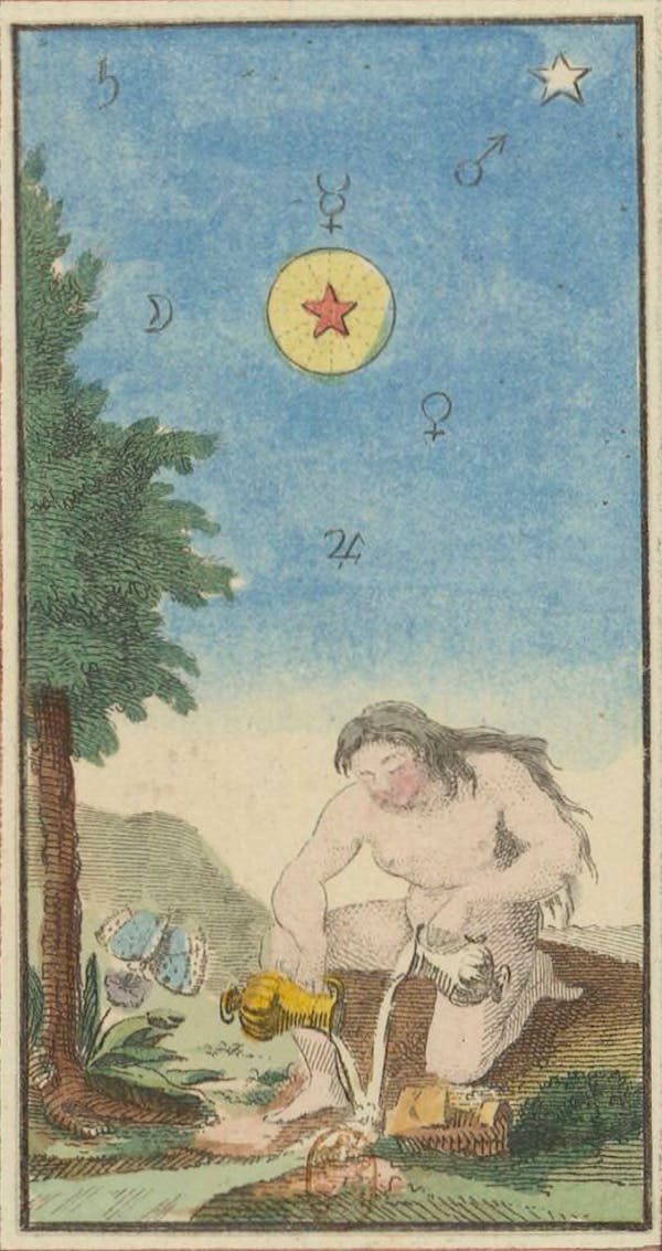 Tarot card from Etteilla's deck