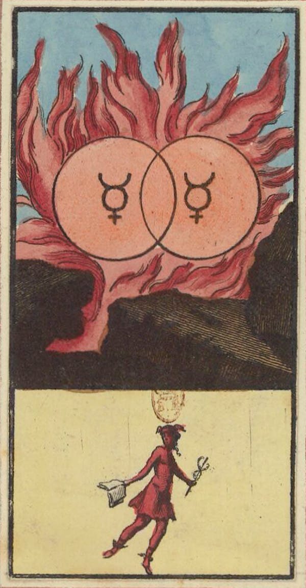 Tarot card from Etteilla's deck