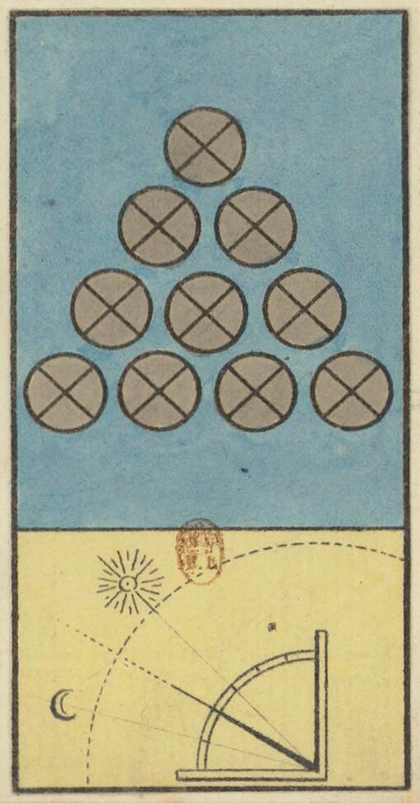 Tarot card from Etteilla's deck