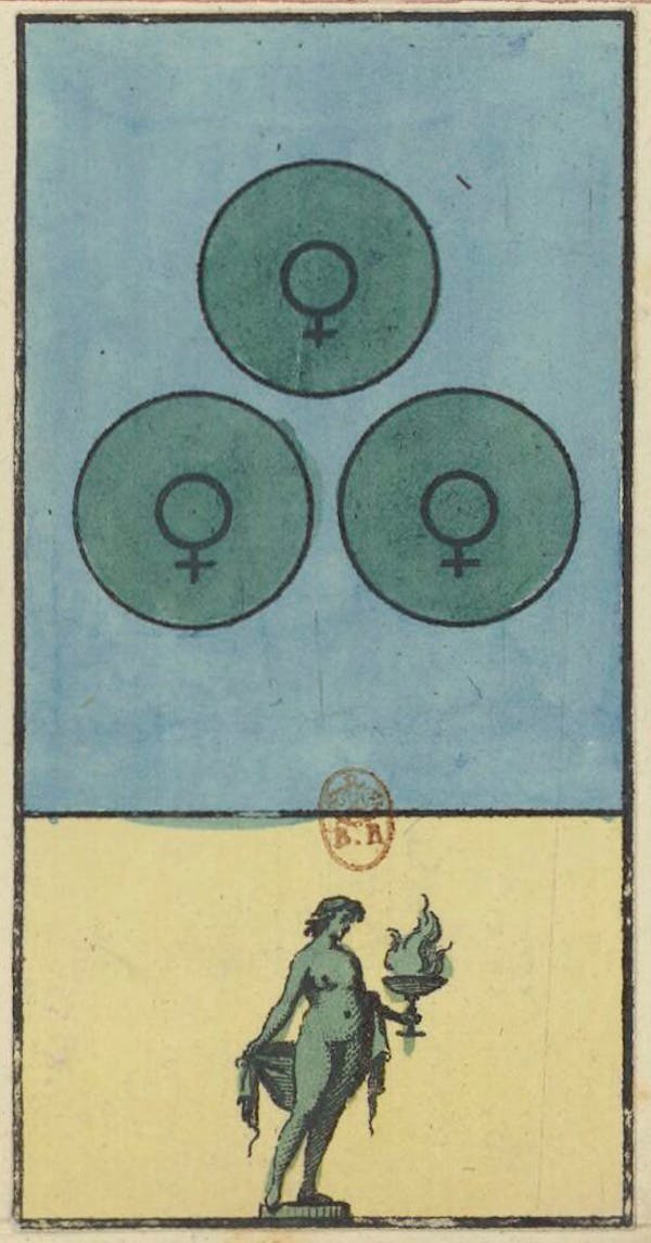 Tarot card from Etteilla's deck