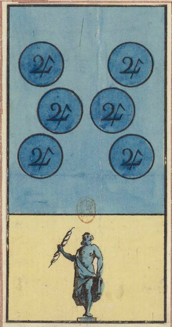 Tarot card from Etteilla's deck