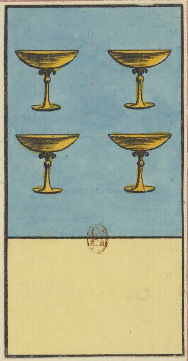 Tarot card from Etteilla's deck