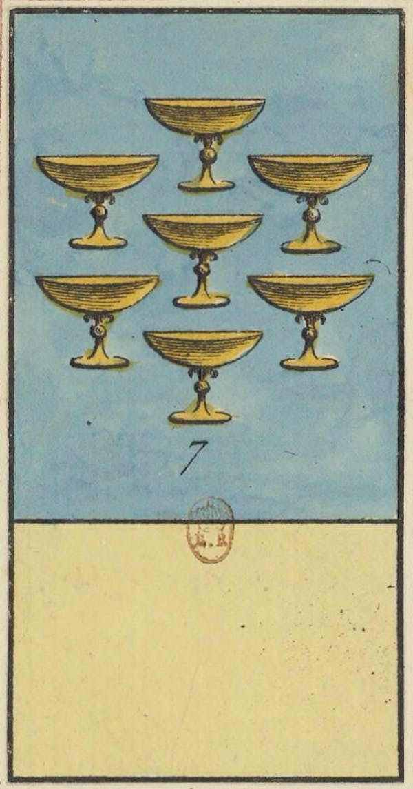 Tarot card from Etteilla's deck