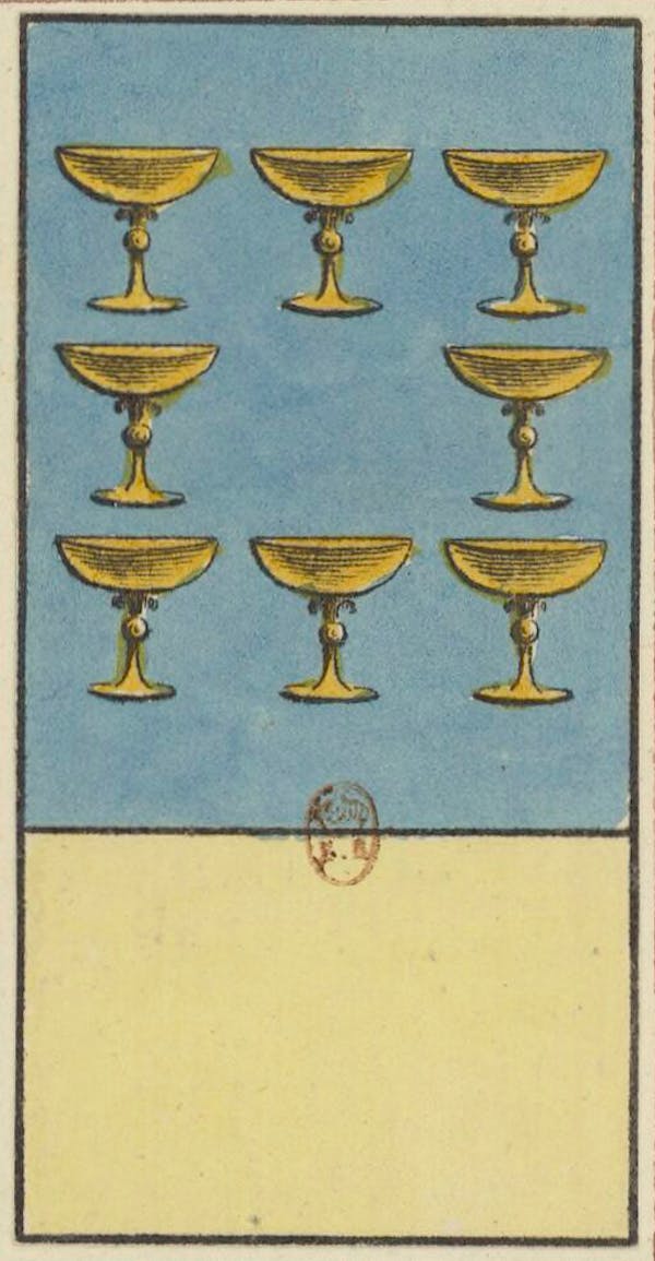 Tarot card from Etteilla's deck