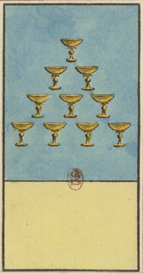 Tarot card from Etteilla's deck