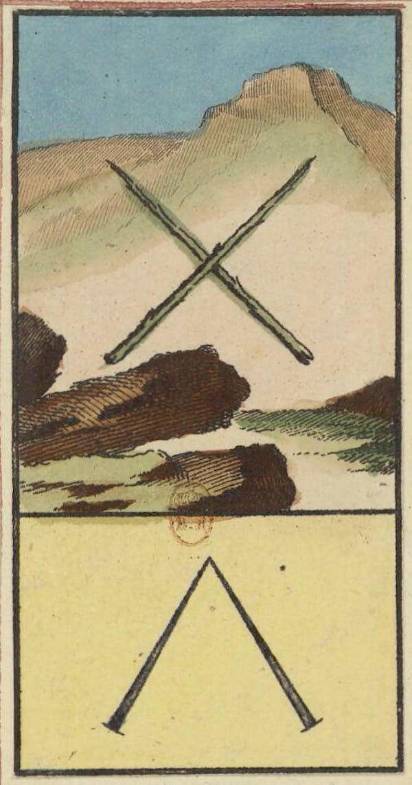 Tarot card from Etteilla's deck