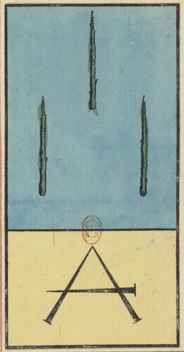 Tarot card from Etteilla's deck