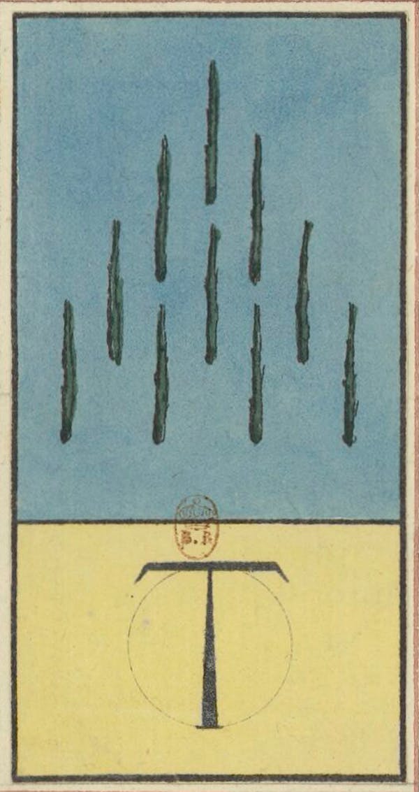 Tarot card from Etteilla's deck