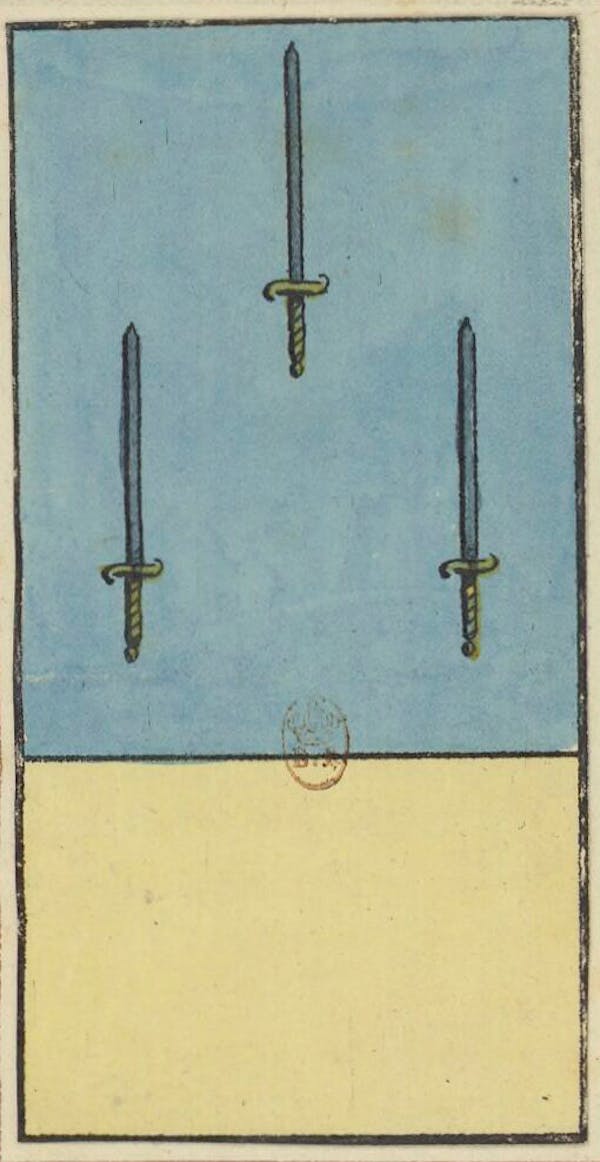 Tarot card from Etteilla's deck