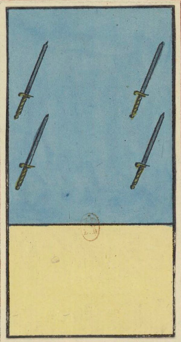 Tarot card from Etteilla's deck