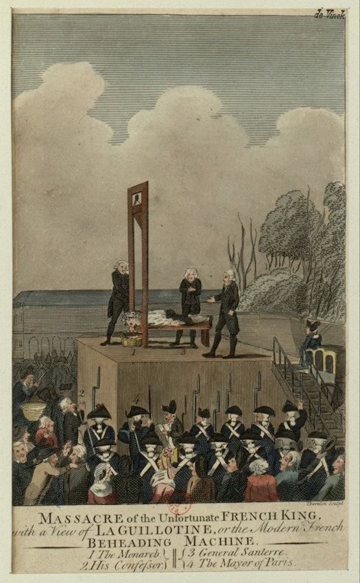 Image of French revolution: execution of king Louis XVI de France in