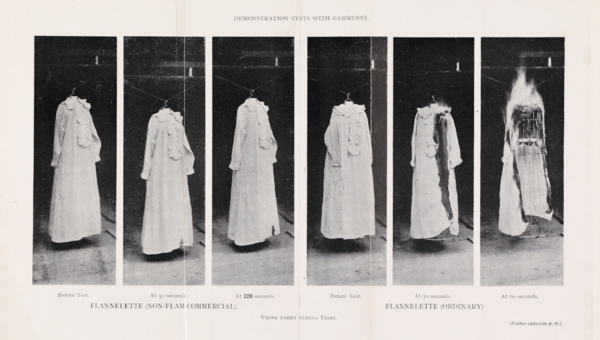 Your Flannelette Cure: Fire Tests with Textiles (1910) – The