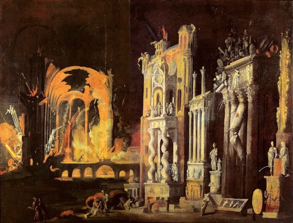 Francois de Nome painting of ruins