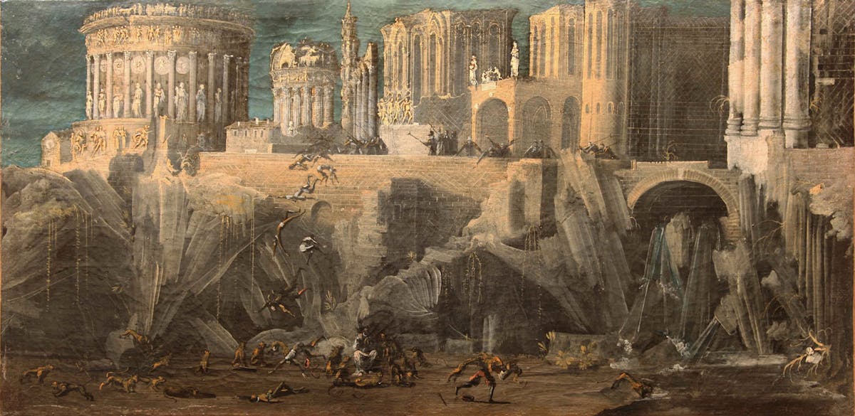 François de Nomé painting of ruins