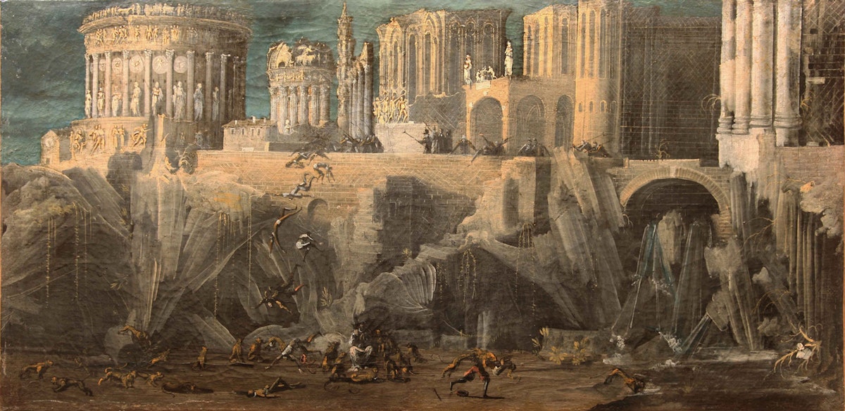 François de Nomé painting of ruins