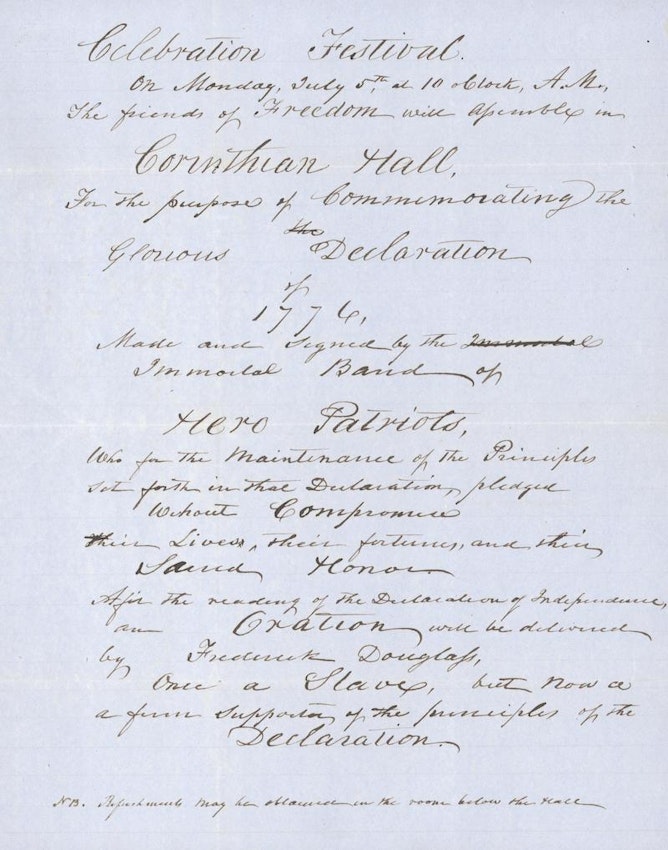 Frederick Douglas Corinthian Hall 1852 discurso