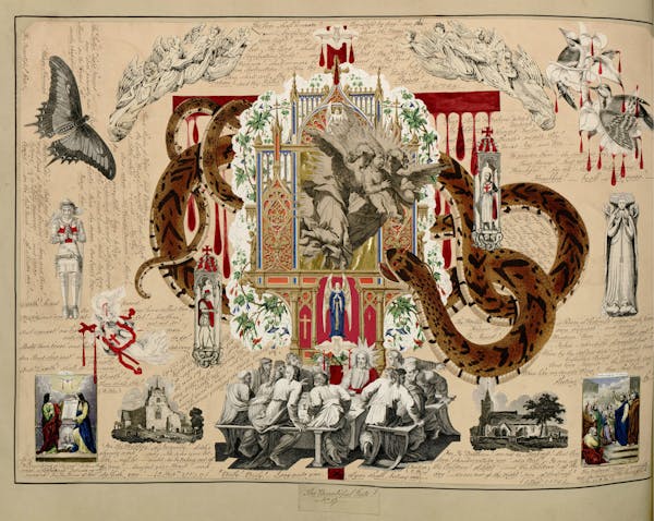 John Bingley Garland collage from Evelyn Waugh's Blood Book