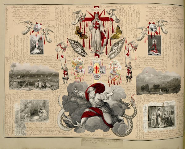 John Bingley Garland collage from Evelyn Waugh's Blood Book