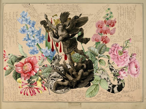 John Bingley Garland collage from Evelyn Waugh's Blood Book