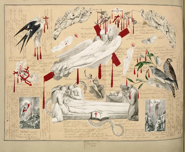 John Bingley Garland collage from Evelyn Waugh's Blood Book