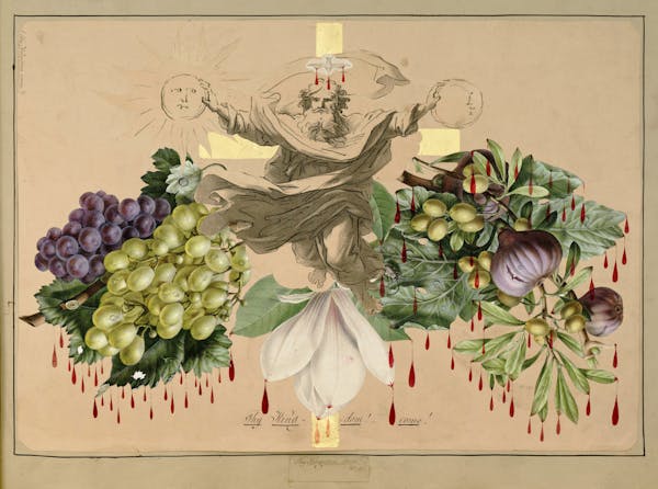 John Bingley Garland collage from Evelyn Waugh's Blood Book