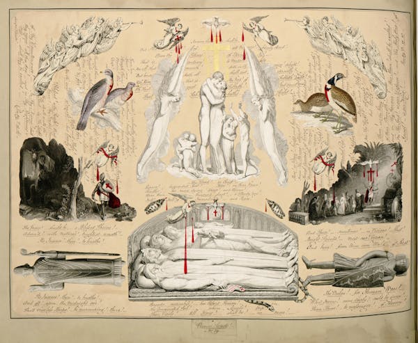 John Bingley Garland collage from Evelyn Waugh's Blood Book