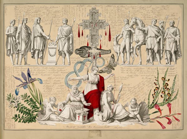 John Bingley Garland collage from Evelyn Waugh's Blood Book