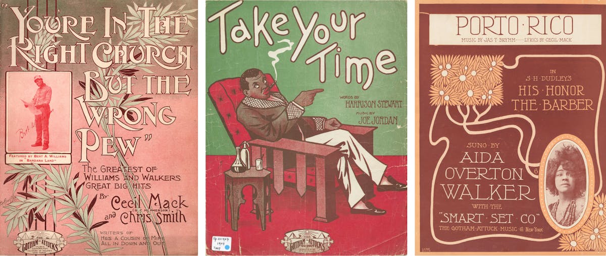 Three sheet music covers