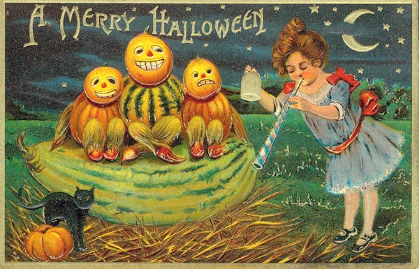 halloween-themed postcard