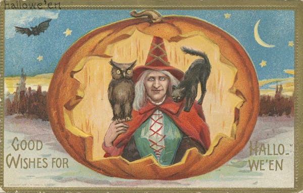 halloween-themed postcard