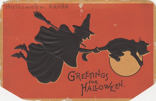 halloween-themed postcard