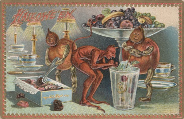 halloween-themed postcard