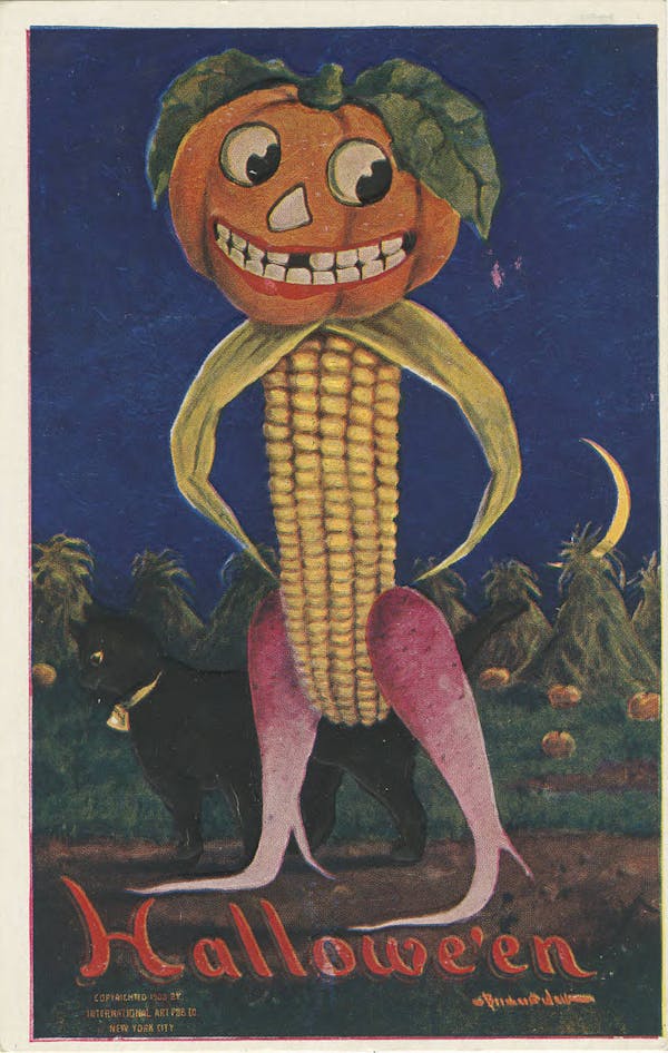 halloween-themed postcard