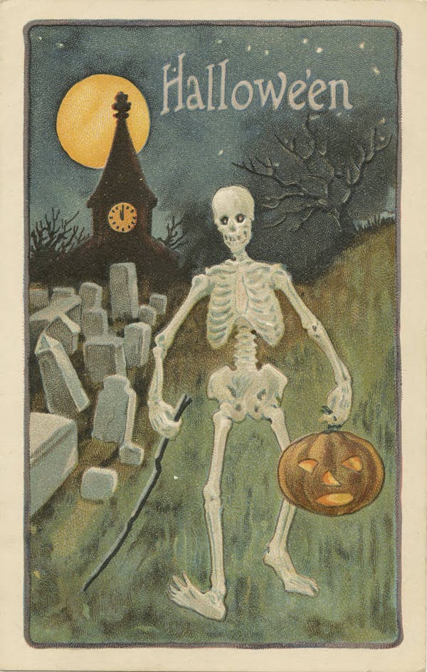 halloween-themed postcard