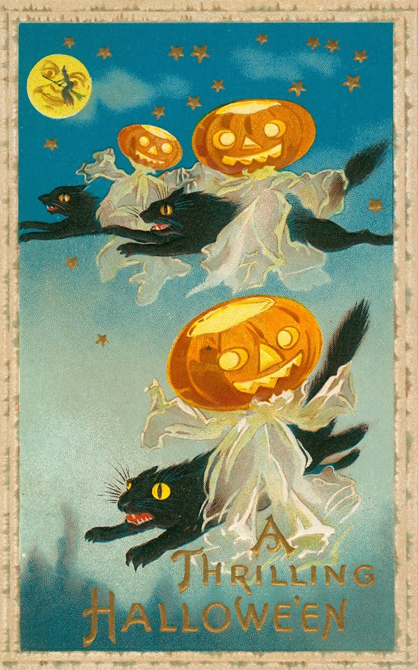 halloween-themed postcard