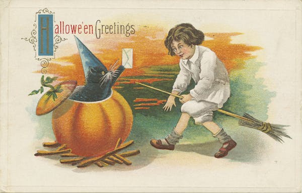 halloween-themed postcard