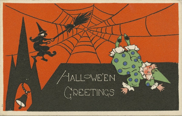 halloween-themed postcard