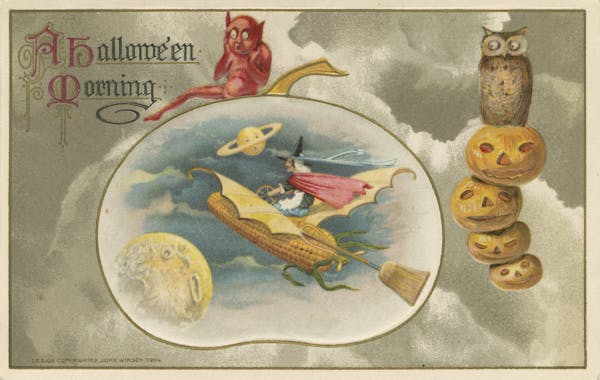 halloween-themed postcard