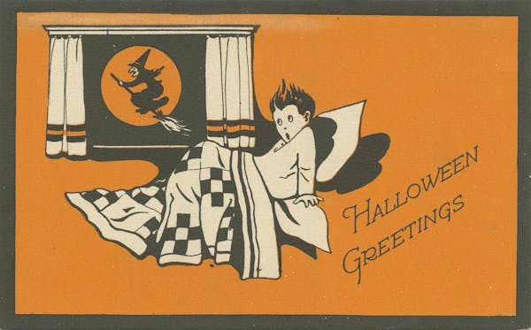 halloween-themed postcard