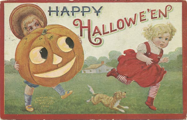 halloween-themed postcard