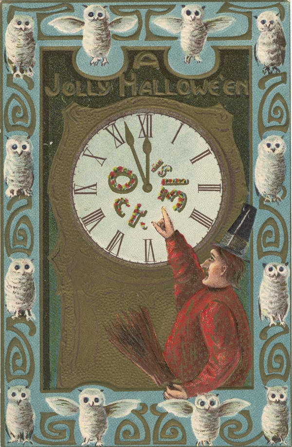 halloween-themed postcard